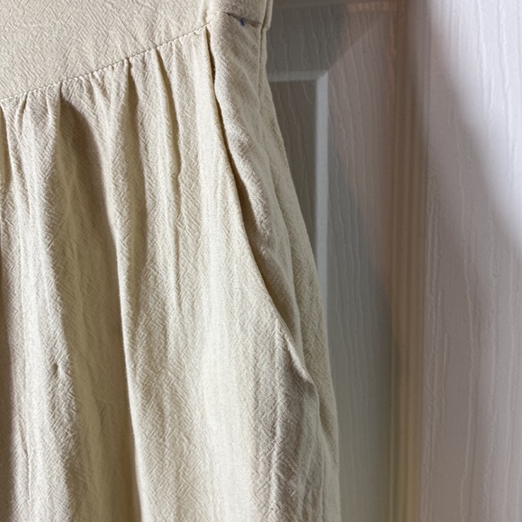 Faeriesty Linen Blend Wide Leg Pants  crochet Detail Size Medium Side Zip pocket - Picture 4 of 14